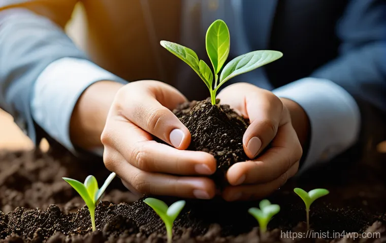 시드 투자에서의 경험과 인사이트 공유 - **Image Prompt 1: The Nurturing Hand of Seed Investment**
A close-up shot of a young, diverse st...