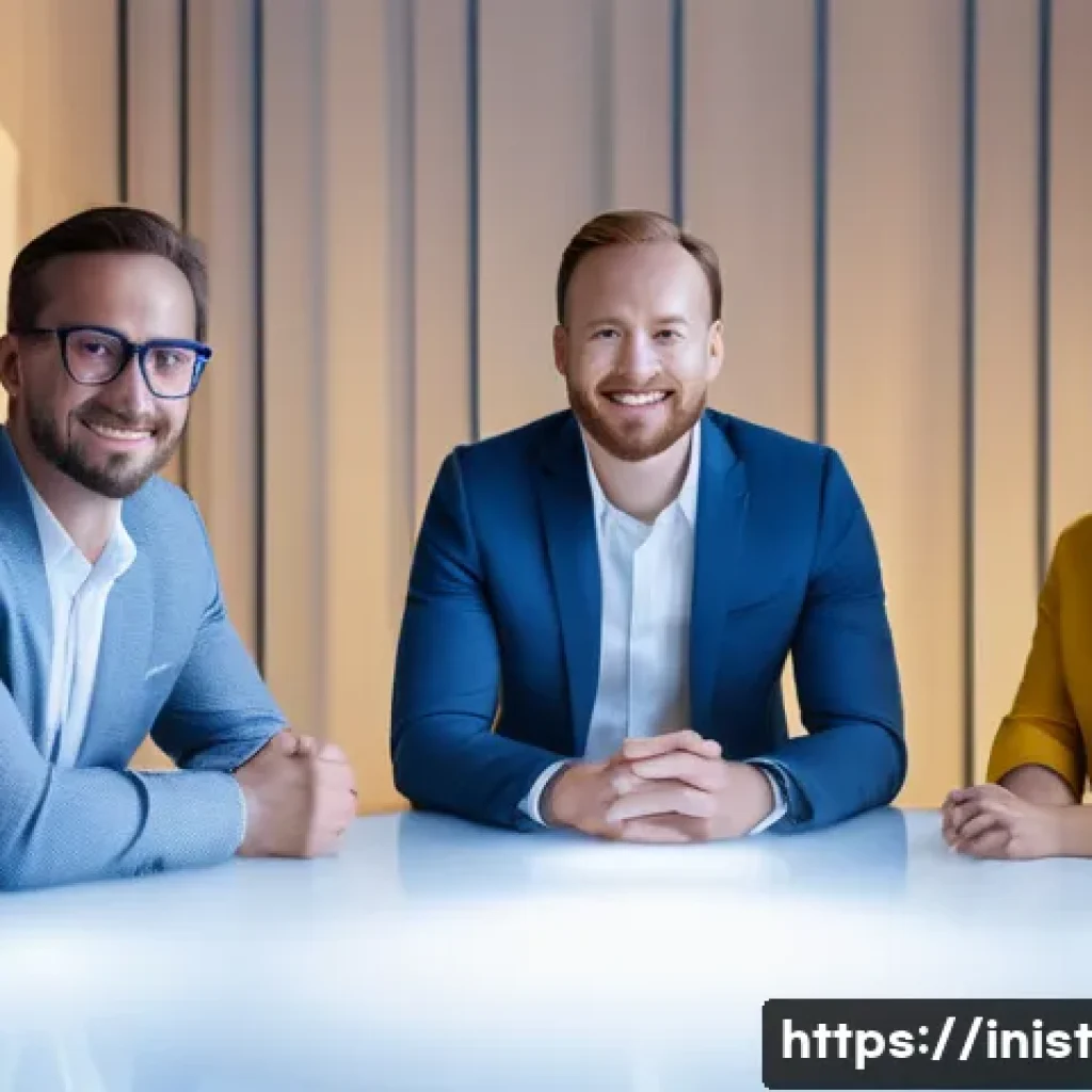 시드 투자 기업의 브랜드 가치 평가 - **Prompt 1: The Brand as a Beacon for Investment**
    A diverse team of three startup founders, two...