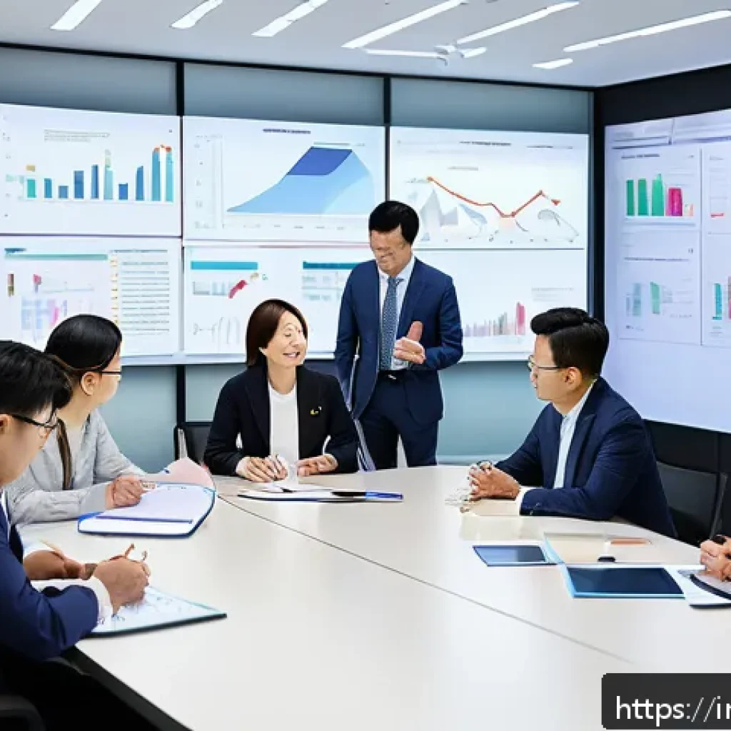 시드 투자에 대한 시장 조사 방법 - A detailed business meeting scene showing diverse entrepreneurs and investors gathered around a larg...