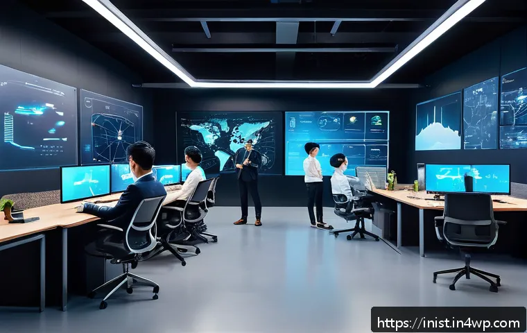 시드 투자 산업 트렌드 분석 - A futuristic startup office environment showcasing a diverse team of young professionals collaborati...